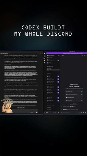 I gave Codex control and told It to build my Discord Server