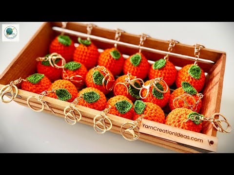 Crochet Orange Keychain 🍊 | Easy Amigurumi Tutorial for Beginners