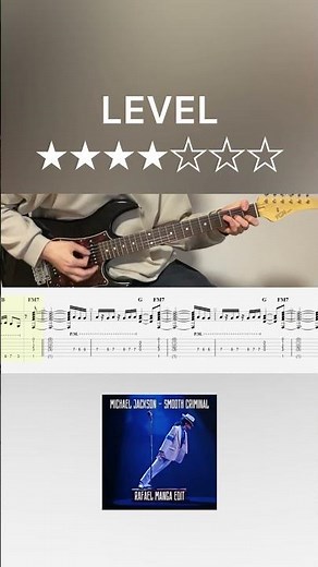 Michael Jackson - Smooth Criminal (guitar cover with tabs & chords)