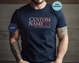 Custom Election Shirt, Personalized Election Shirt Gift, Custom Name Tee, Customized 2026 Tee,school Election Tee,campaign Tee,president Tee - Etsy