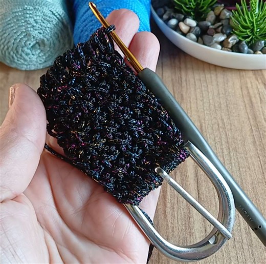 Making a Tunisian knitted belt with macrame thread #crochet #belt #tunisian | Crochet & Design Workshop