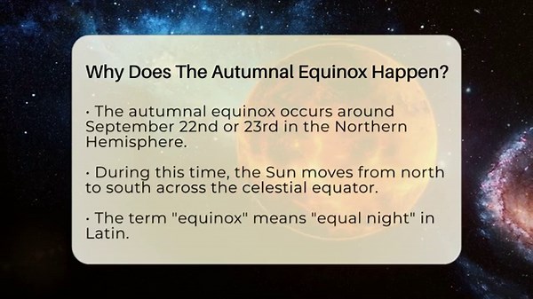 Why Does The Autumnal Equinox Happen? - Astronomy Made Simple
