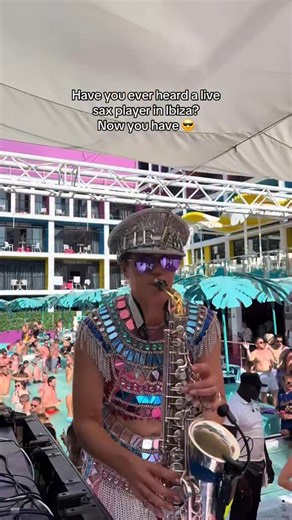 A live sax? In Ibiza?? #ibizarocks #ibiza #summer #ibizarockshotel #ibizaanthems #sax | Ibiza Rocks
