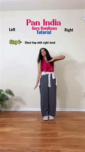 Prerna on Instagram: "‘Pan India’ hookstep from @gururandhawa new song choreo- @yasshkadamm Pan India dance tutorial, Guru Randhawa Pan India choreography, dance tutorial, trending dance, Guru Randhawa new song, easy steps for girls, beginners dance easy #DanceTutorial #Reelitfeelit #DanceReel #viraldance #explore #viral"