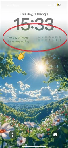 Hoàn thành cài lịch âm trên IP | Táo 247 - 509c Quang Trung, TP HCM