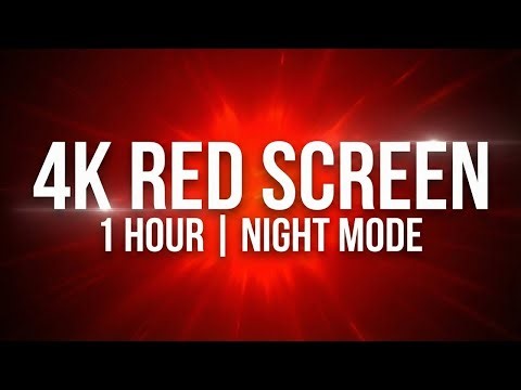 1 Hour Pure Red Screen - 4K Ultra HD - Night Mode Light & Subpixel Test