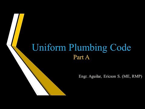 UNIFORM PLUMBING CODE, Part A