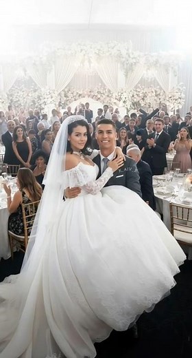 Ronaldo Lifts Georgina in Pure Wedding Joy 💍✨ | Celebration Explodes Behind Them
