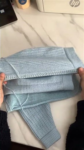 crochet border on knitted material