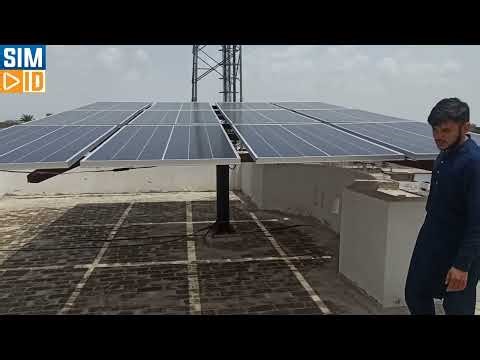 5KW solar system with movable solar panel structure