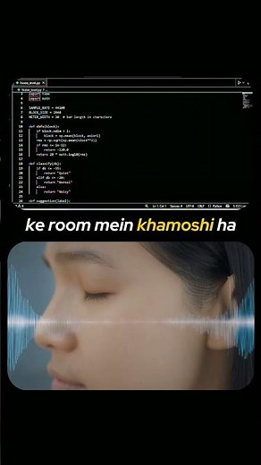 Python coding projects. Project 23/30 this python program is a Noise Detector.