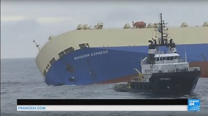 639K views · 3K shares | France: overview of dangerous but successful operation to stop cargo ship from crashing | FRANCE 24 English | Facebook