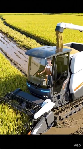 Next-Gen Farming: The Most Advanced Rice Harvester Ever #AdvancedFarming#AgriTech#FarmMachines