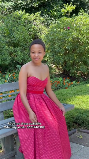 Stunning Ruby Red Dress Available for Purchase