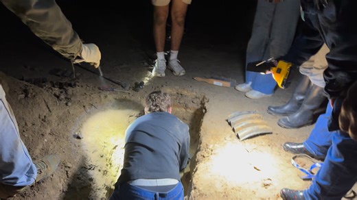 Not all heroes wear capes! A viewer sent us videos and pictures of their rescue plan to get their neighborhood dog, Buddy, free from a drainpipe in Beech Island. Donna says she was taking a walk in the afternoon on her property, and heard what she thought was a dog howling and growling at something off in the distance. But then she realized that it was their neighbor’s dog, and he had gotten stuck in a drainpipe under our dirt road. She immediately ran to get her husband, Mike Derrick, and then 