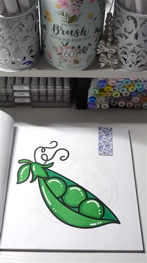 Peapod 🫛 #color #asmr #asmrcoloring #asmrsounds #satisfying #relaxing #vegetables