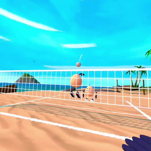 Such a fun game #vr #metaquest3 #volleyball