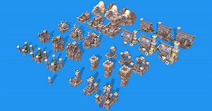 Human RTS Building Set - Proto Series | 3D Fantasy | Unity Asset Store