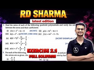 Rd Sharma Class 10 | Chapter 2 Exercise 2.1 | Polynomials Class 10 Solution