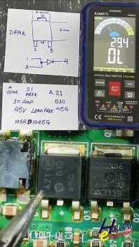 B1045G SMD Schottky Power Rectifier Explained | MBRB1045G, MBRD1045G, SBRD81045T4G Testing #shorts