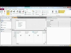 Microsoft Access 2010 Tutorial: Setting Query Properties | K Alliance