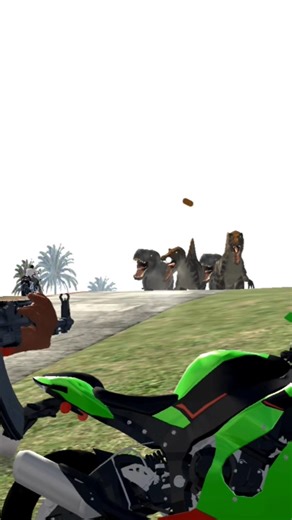 Indian bike 3d game dinosaur chasing Franklin #indianbikedriving3d #shorts #franklin #dinosaur
