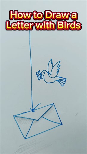 How to Draw a Letter with Birds #trending #art #viralvideo #easydrawing #shorts #viral #birds #art