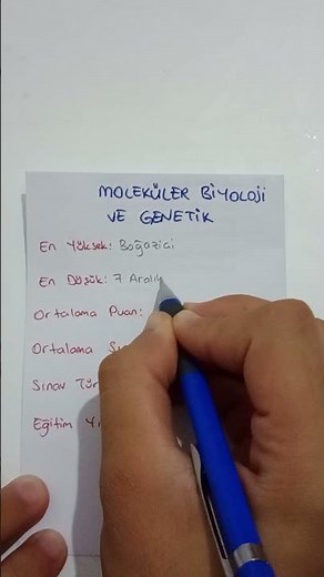 Moleküler Biyoloji ve Genetik Hakkında Bilgi, Sıralama ve Puanları #tyt #yks #ykstavsiye #ykstercih