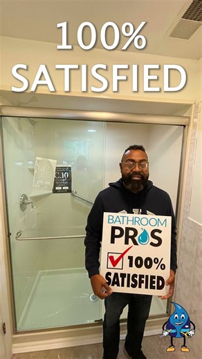 Shower to Shower Transformation 🚿✨ | 100% Satisfied Bathroom Pros Customer