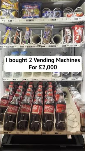 Vending machine investment earns £800/month