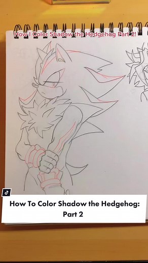 Coloring Tutorial: How To Color Shadow the Hedgehog Part 2
