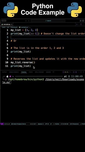 How To Reverse the Values in a List with Python