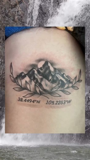 🌿🏔️ This striking coverup tattoo displays a mountain range with vines, and a sunrise. The previous piece was covered by our tattoo artist Kris. Reserve your session today! 🏔️🌿 #CitrusCountyFlorida #crystalriverflorida #tattooshop #MountainCoverup #SunriseTattoo | America's Best Tattoos