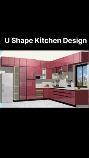 U- shaped kitchen design #interiordesign #interior #kitchentips #kitchenitems