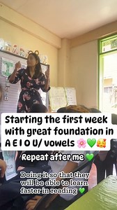 Literacy session with vowels sounds and beginning sounds of the pictures 💚#kindergarten #kindergartenteacher #kindergartenlife #kindergartenjourney #teacherlife #vowels | Teachër Edlyn