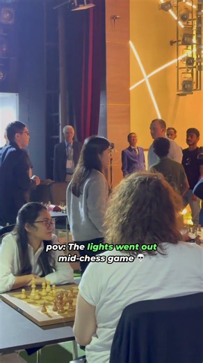 When the lights went out mid-chess game!