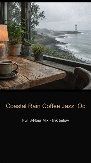 Coastal Rain Coffee Jazz — October Tide #Shorts | Full Mix in Description