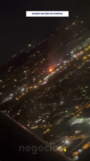 Un incendio de gran magnitud se pudo ver desde los aviones con destino a Newark