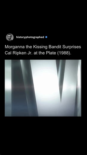 Morganna the Kissing Bandit made headlines during the 1988 Rangers vs. Orioles game when she rushed the field and kissed Cal Ripken Jr. as he stepped up to the plate. Known for her surprise kisses on star athletes, Morganna turned this moment into one of baseball’s most unforgettable interruptions. Security escorted her off the field, but the incident became a light-hearted piece of MLB history. Ripken laughed it off, and the moment is still remembered as classic sports chaos from the late ’80s.