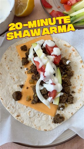 Easy 20-minute ground beef shawarma 🤤