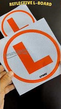 Best Reflective L-Board for Car - Day & Night Visibility | L symbol for Learners Car | Car Sticker