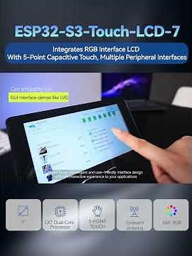 Waveshare ESP32-S3-Touch-LCD-7#esp32 #esp32project #arduino #homeassistant #GUI #iot