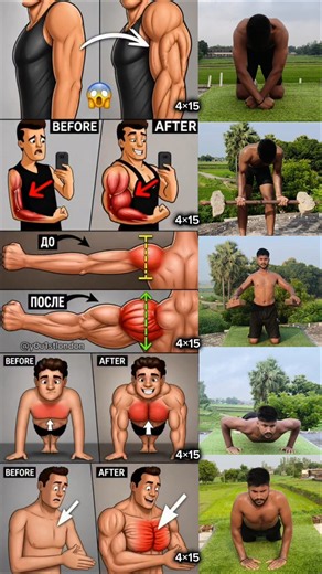 Build Bigger Muscles 💪🔥 | 5 Powerful Exercises for Strength & Muscle Growth #fullbodyworkout #viral