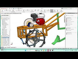 Mini walking tractor done in Solidworks