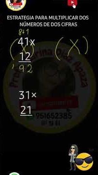 MULTIPLICAR 2 NÚMEROS DE 2 CIFRAS #estrategia #matematicas #mathematica #curiosidades #trucos #maths