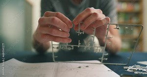 Building a plastic kit toy aeroplane