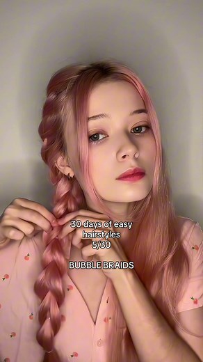 Easy Bubble Braid Tutorial for School | 30 Days Hairstyle Challenge