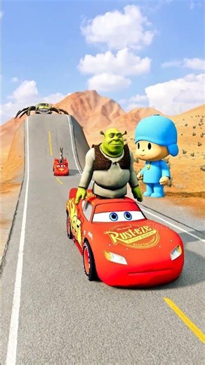 Pocoyo Trying Flatten Various Popular Characters and Verity in BeamNG.drive