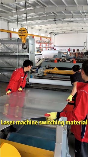 Laser machine switching material #doorfactory #factoryproducts #factory #firedoor #automobile