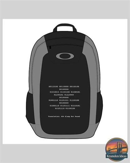 “404 Sleep Not Found” (in Binary Code) Backpack